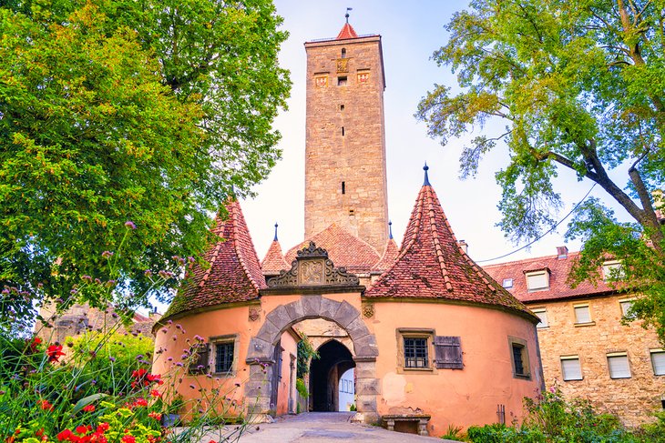 Burgtor (kasteelpoort) in Rothenburg
