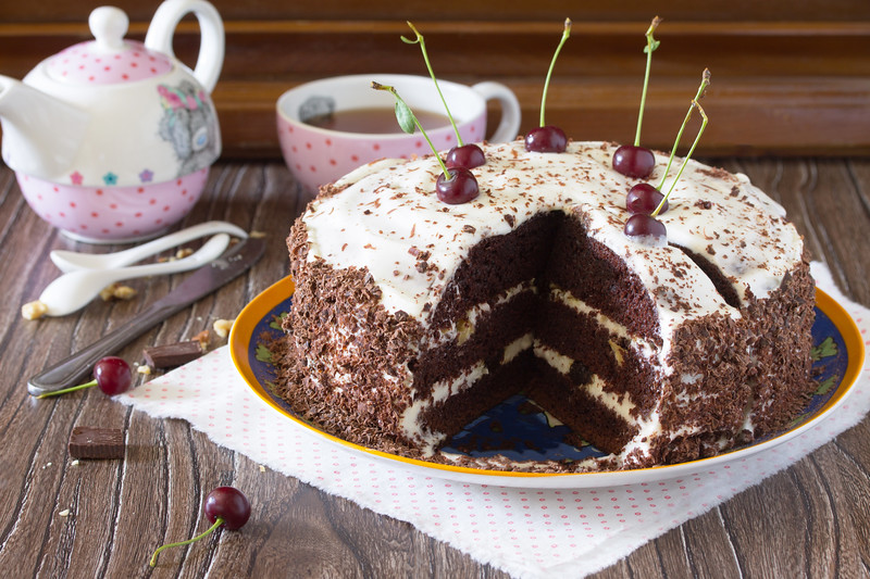 traditioneel duits eten - cake uit het zwarte woud