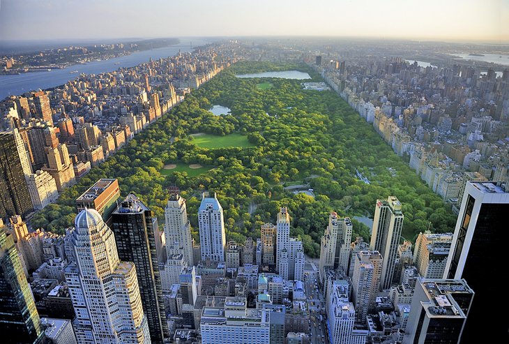 Central Park in de stad New York